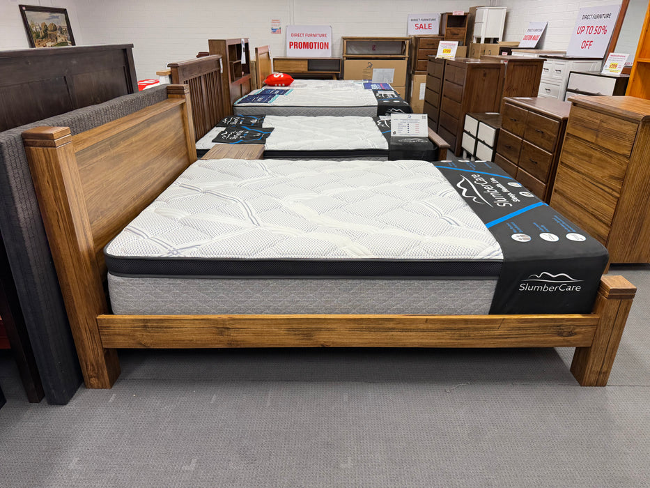 Harvey Queen Bed with Timber Bedhead
