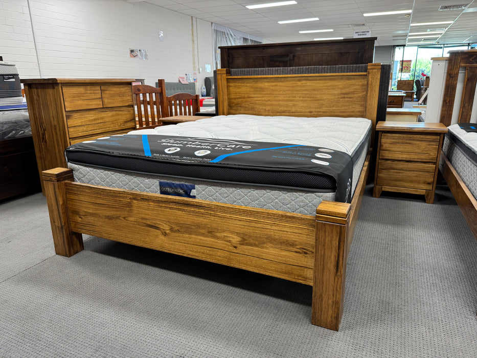 Harvey Queen Bed with Timber Bedhead