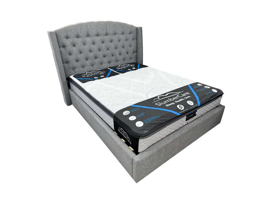 Heather Fabric Queen Bed
