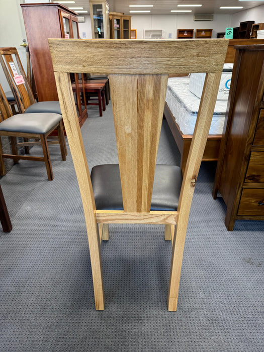 American Oak Dining Chair with PU Seat