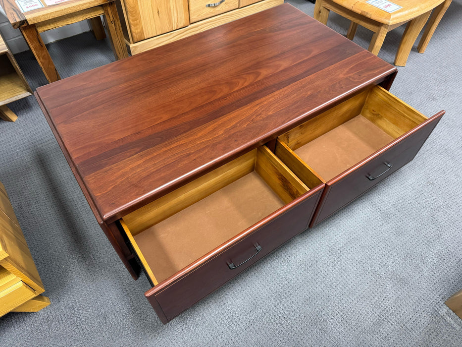 York Jarrah 4 Drw Coffee Table