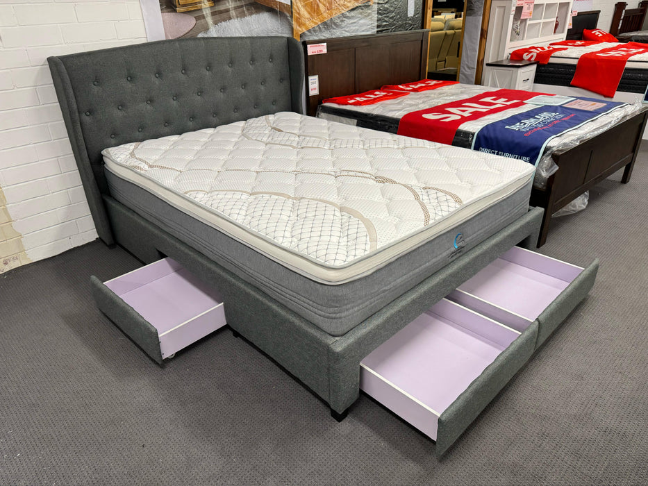 Julia Fabric King Bed with Underbed Storage