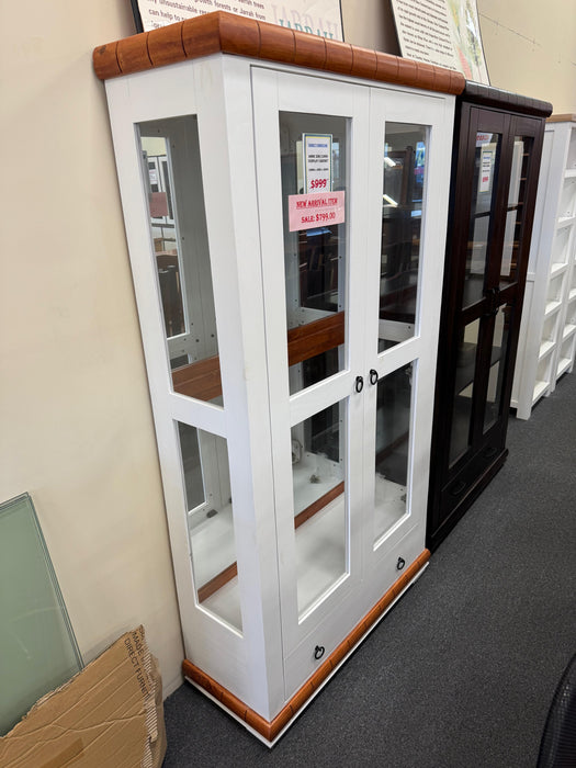 Anne 2Dr/1Drw Display Cabinet (Dual Tone)