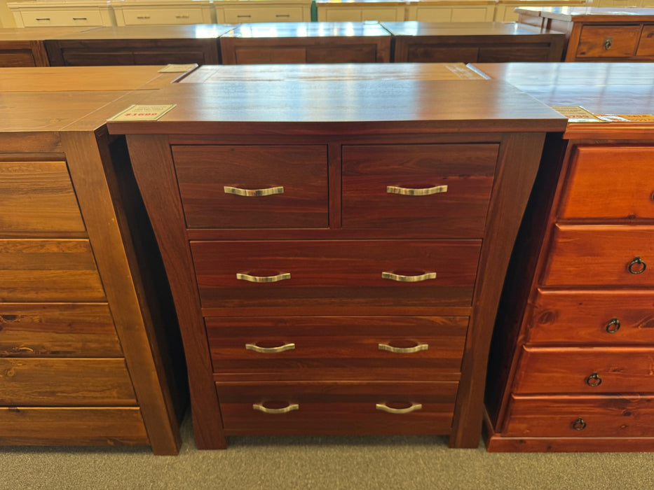 York Jarrah 5 Drw Chest