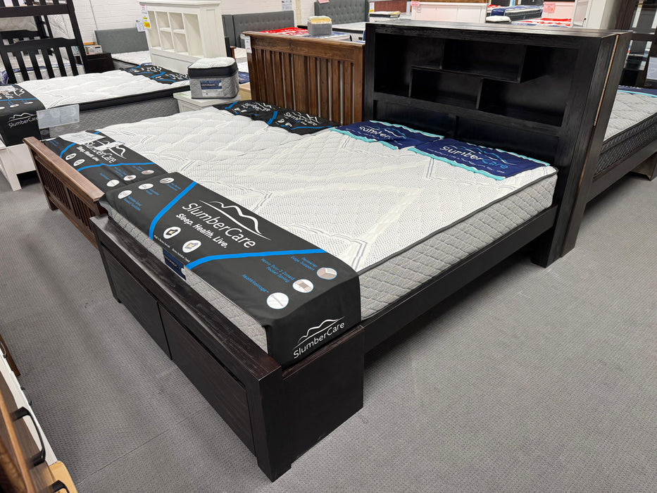 Malaga Queen Bed with 2 Bedend Drawers