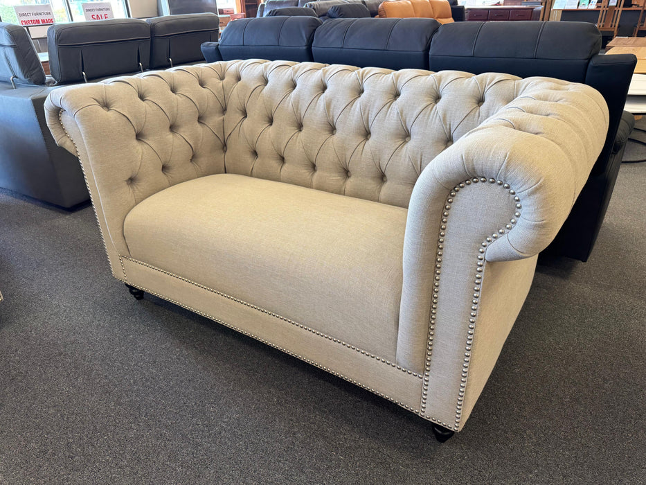 Royal 2 Seater Chesterfield Fabric Sofa