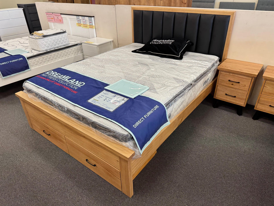 Lynton Queen Bed with Bedend Drawers