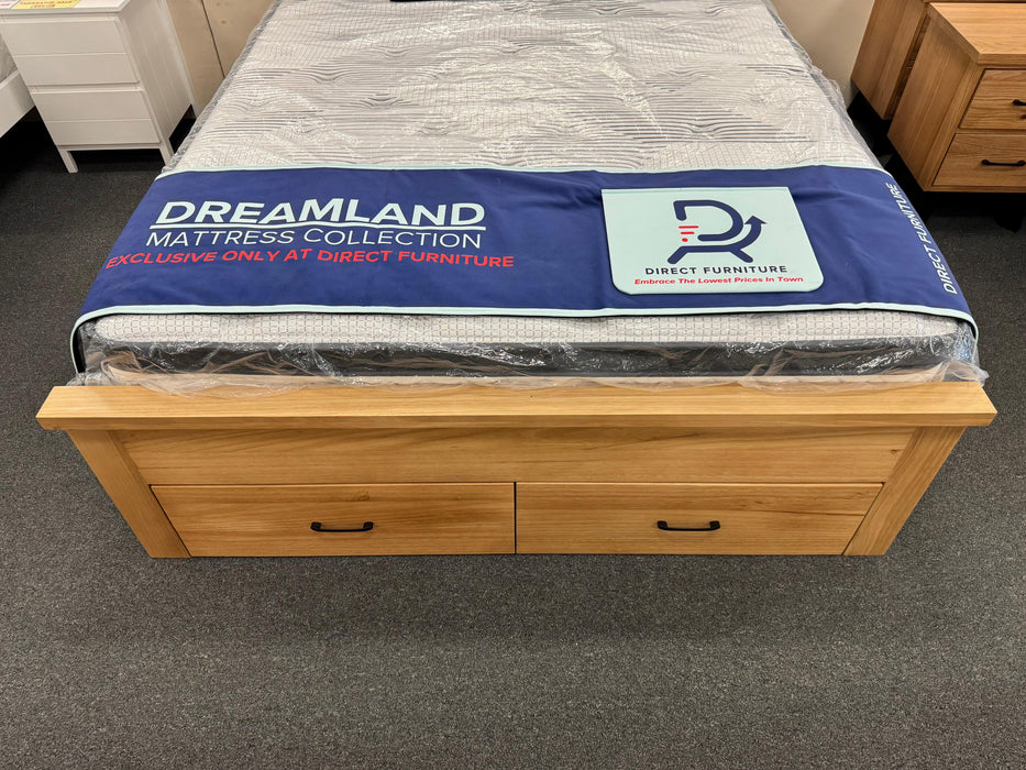 Lynton Queen Bed with Bedend Drawers