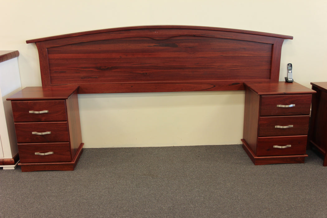 Santros Jarrah Bedhead + Bedsides