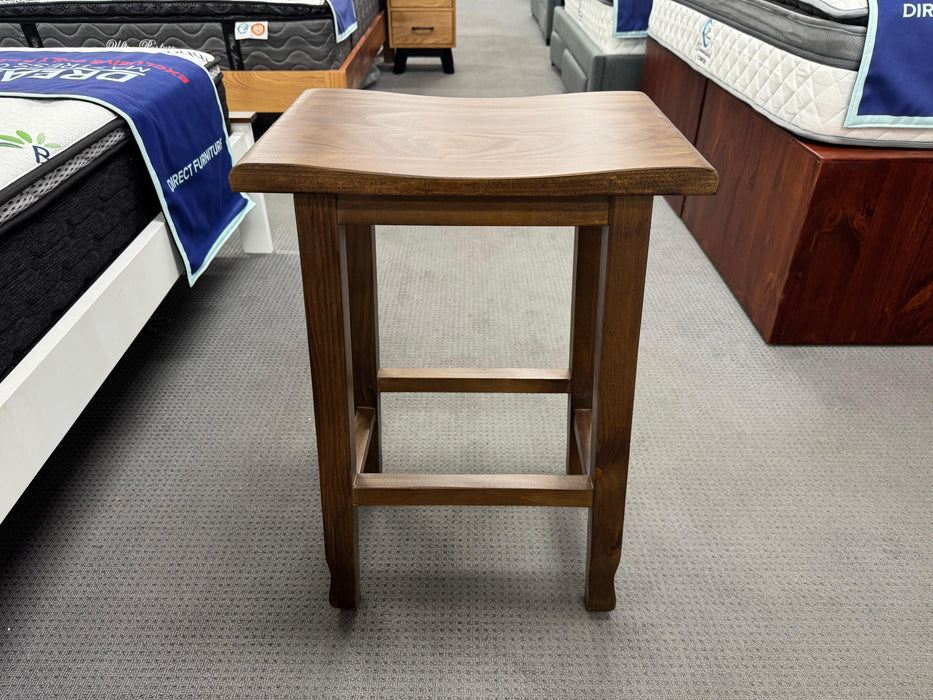 Kurt Bar Stool with Curved Timber Seat