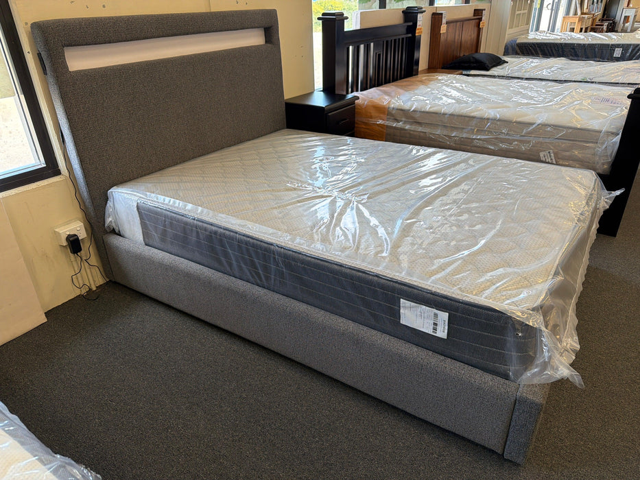 Lumi Fabric Bed with LED & USB Port