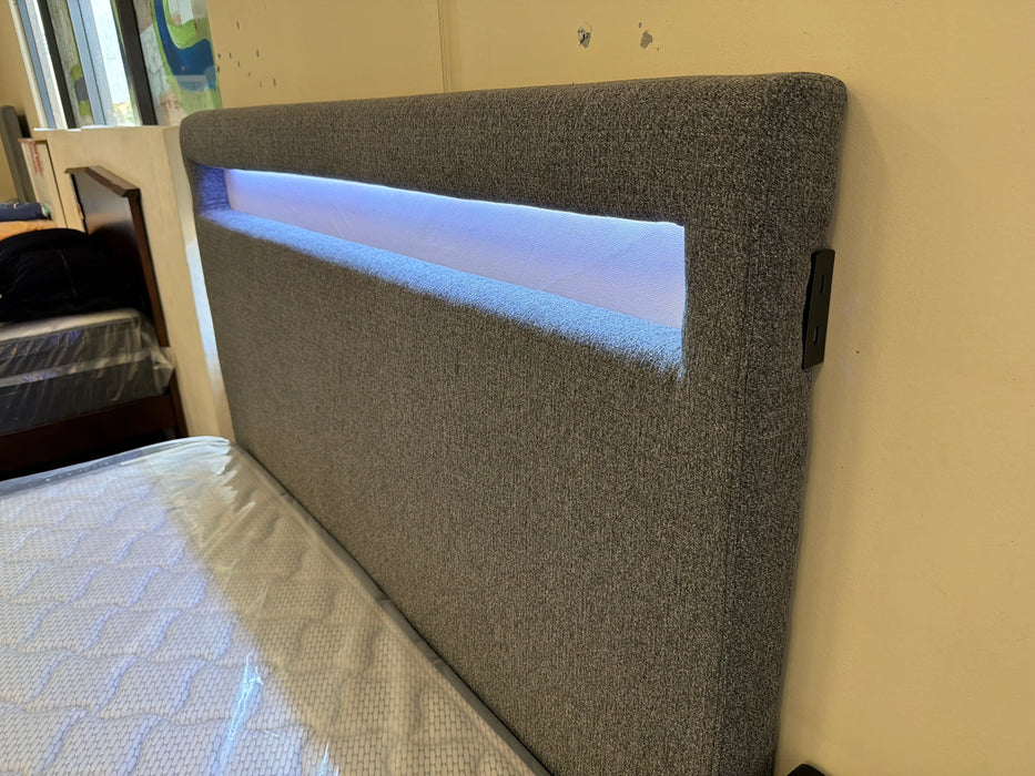Lumi Fabric Bed with LED & USB Port