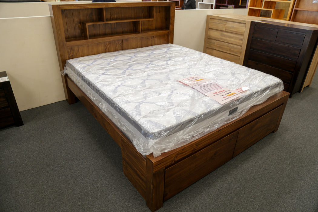 Malaga King Bed With 2 Storage Drawers