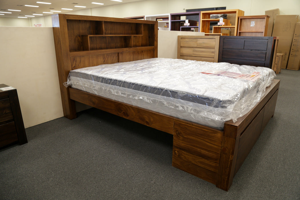 Malaga King Bed With 2 Storage Drawers