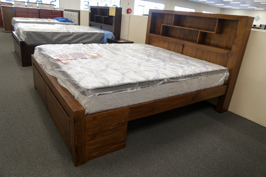 Malaga King Bed With 2 Storage Drawers