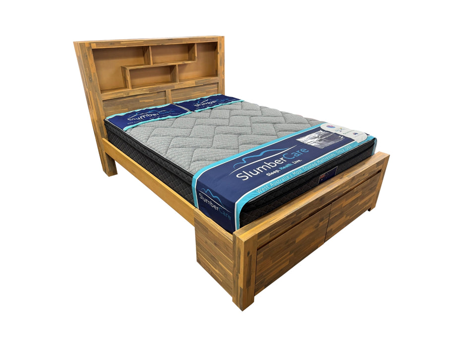 Malaga Queen Bed with 2 Bedend Drawers