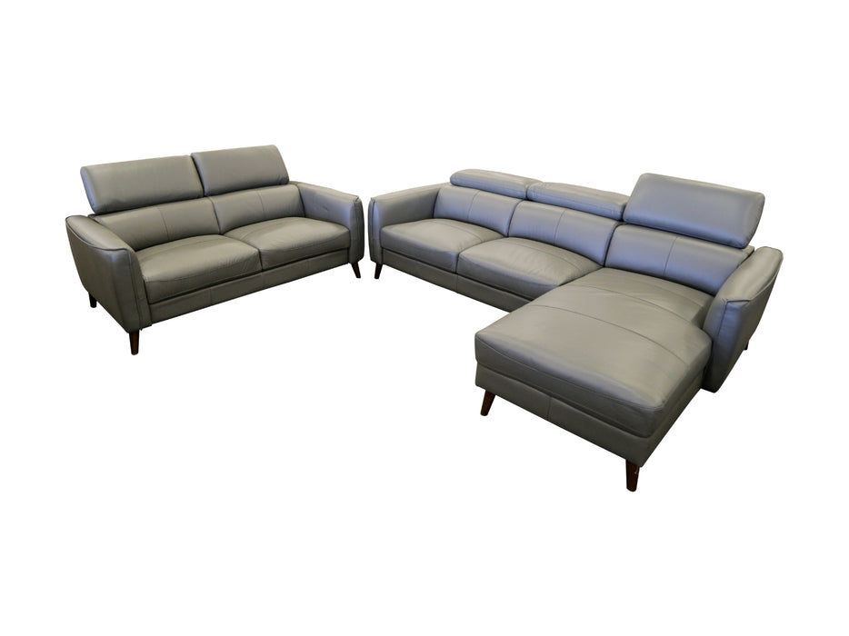 Modina Leather Sofa Set with Chaise