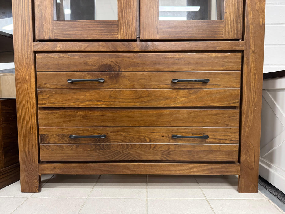 Moon 2Dr/2Drw Display Cabinet (Pine)