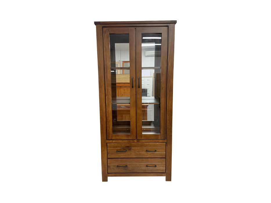 Moon 2Dr/2Drw Display Cabinet (Pine)