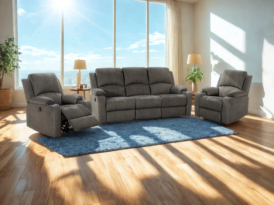 Navara Electric Recliner Sofa (Linen Fabric)
