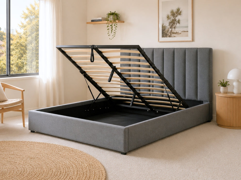 Portland Fabric Bed with Gas Lift
