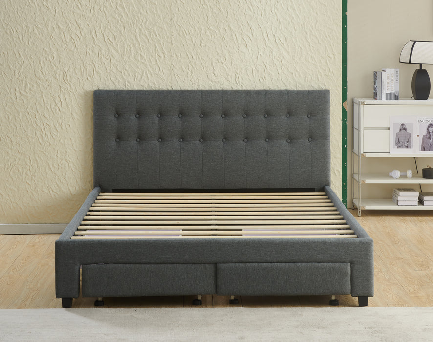 Rochelle Fabric King Bed with Underbed Storage