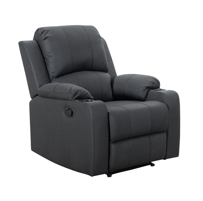 Tucson Manual Recliner Sofa (Rhino Suede)