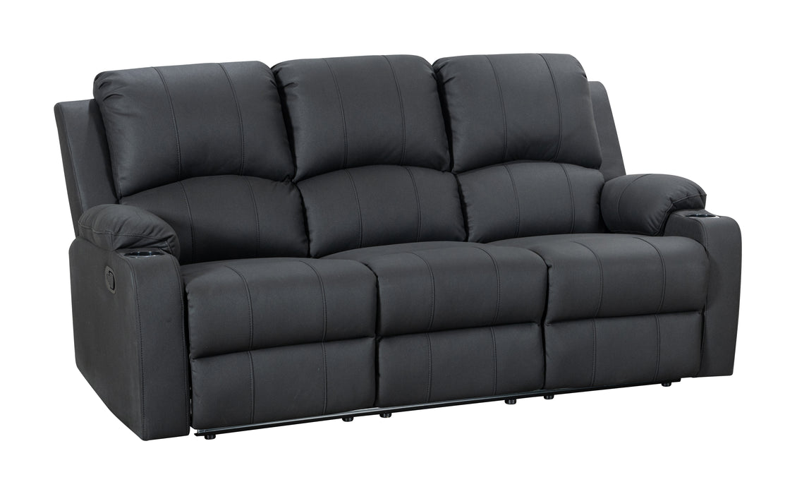 Tucson Manual Recliner Sofa (Rhino Suede)