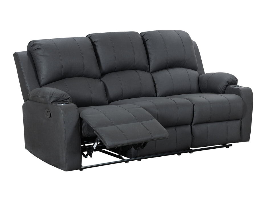 Tucson Manual Recliner Sofa (Rhino Suede)