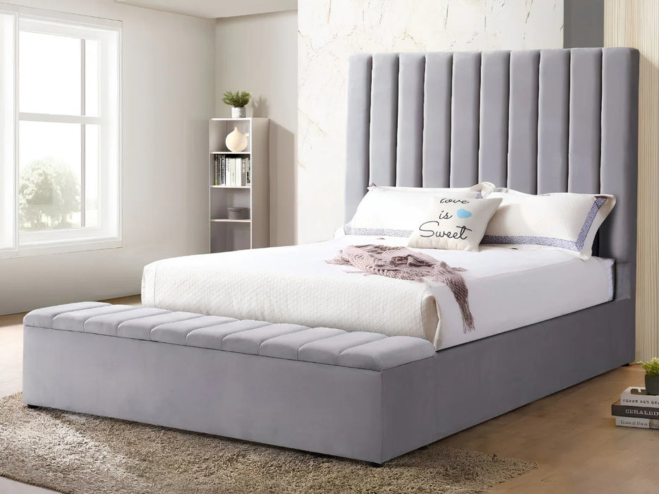 Vibe Fabric Bed with Storage Blanket Box