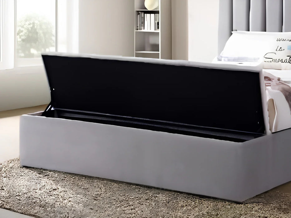 Vibe Fabric Bed with Storage Blanket Box