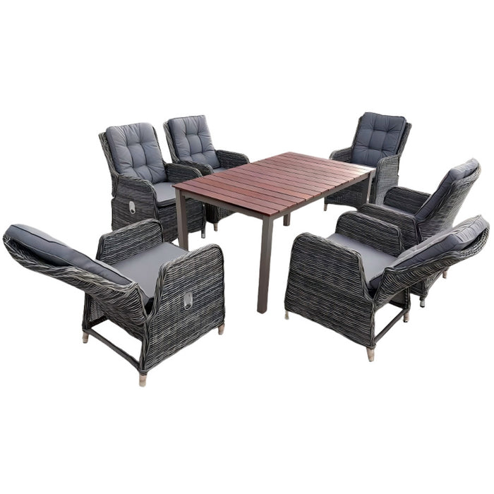 Subiaco 7 Pcs Dining Set with Adjustable Chairs