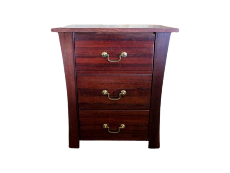 York Jarrah 3 Drw Bedside