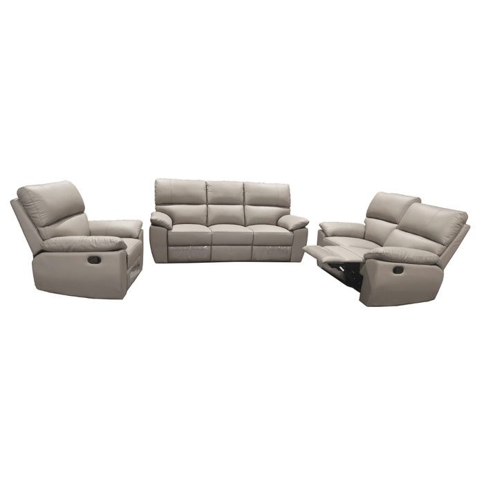 Charlotte Leather Manual Recliner Sofa - Direct Furniture Warehouse