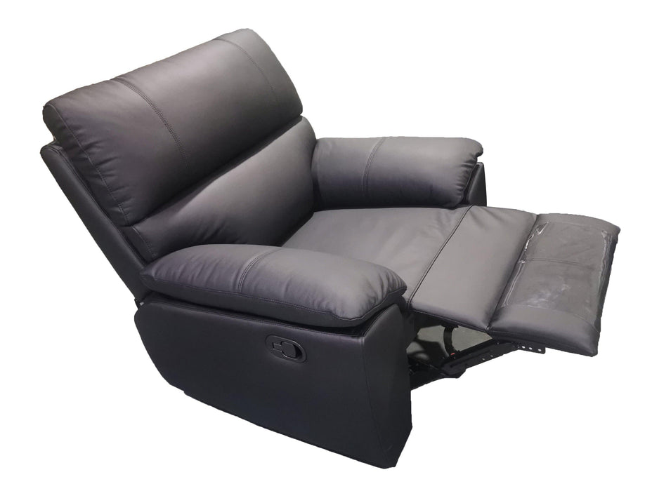 Charlotte Leather Manual Recliner Sofa - Direct Furniture Warehouse