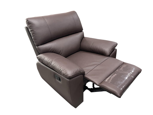 Charlotte Leather Manual Recliner Sofa - Direct Furniture Warehouse