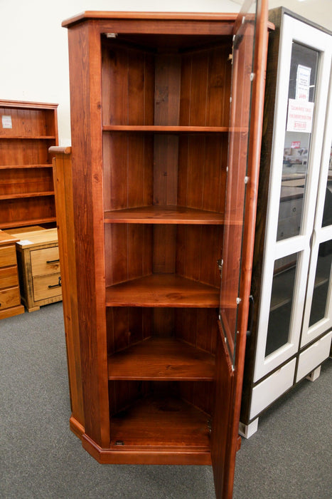 CM Donnelly 1 Door Corner Display Cabinet (#62) - Direct Furniture Warehouse