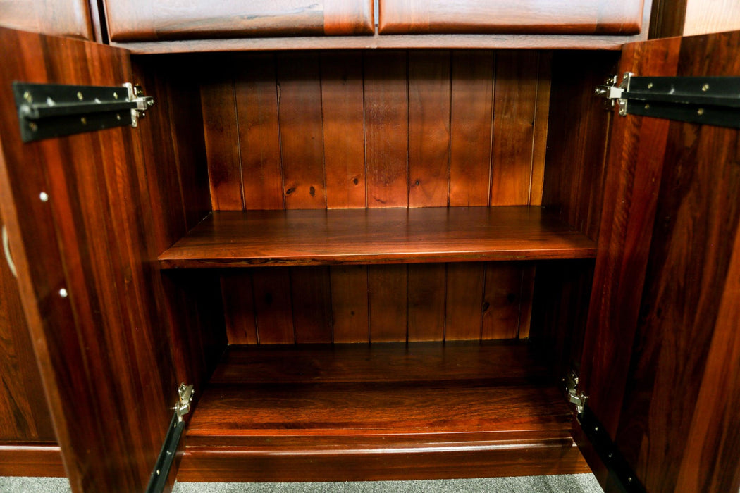 CM Jarrah 4Dr/4Drw Display Cabinet - Direct Furniture Warehouse