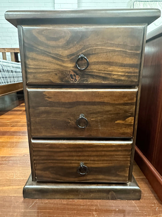 Crescent 3 Drw Bedside (Clearance) - Direct Furniture Warehouse
