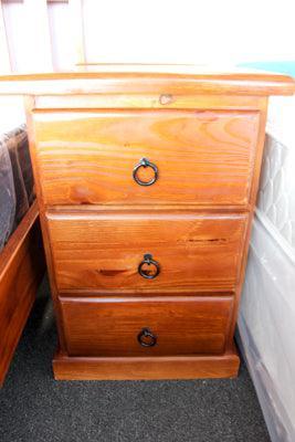 Crescent 3 Drw Bedside - Direct Furniture Warehouse