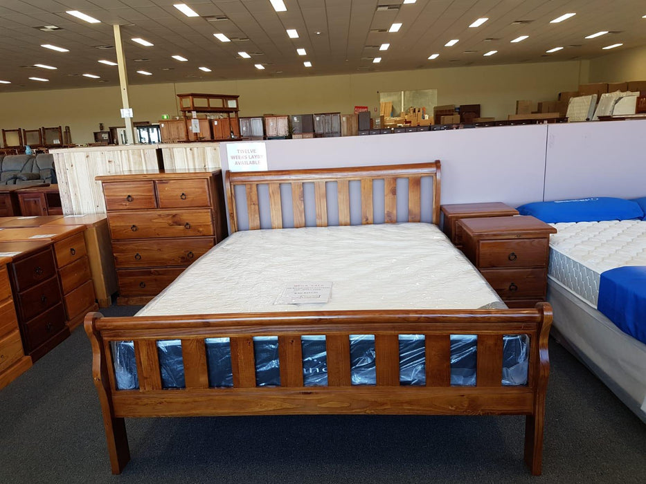 Crescent Queen 4 Pce Suite (Slatted) - Direct Furniture Warehouse