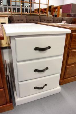 Donnelly 3 Drw Bedside (White) - Direct Furniture Warehouse