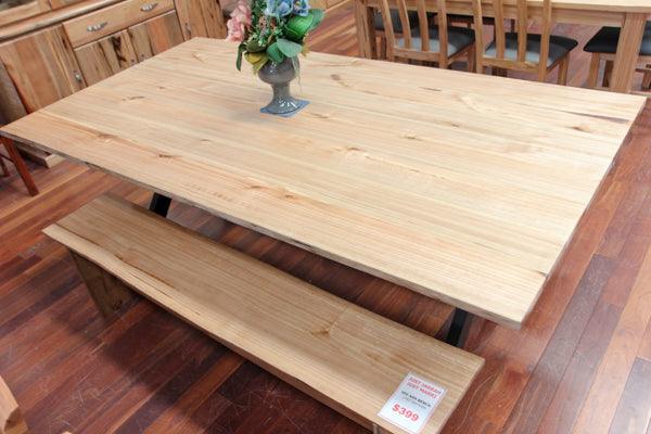Edgewater Ash 2100 Dining Table + 2x Bench Seats - Direct Furniture Warehouse