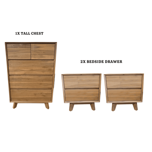 Granville 3 Piece Chest Drawer Package - Direct Furniture Warehouse