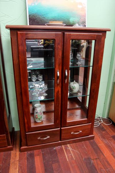 Jarrah 2DR/2DRW Display Cabinet (Small) - Direct Furniture Warehouse