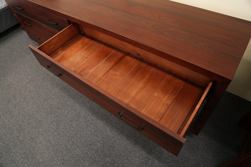 Jarrah 6 Drw 2M Low Chest - Direct Furniture Warehouse