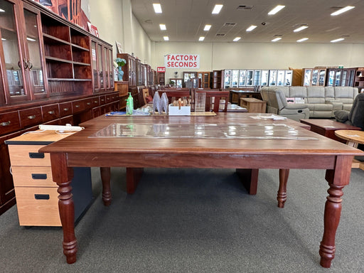 Jarrah Dining Table With Round Legs (Clearance) - Direct Furniture Warehouse