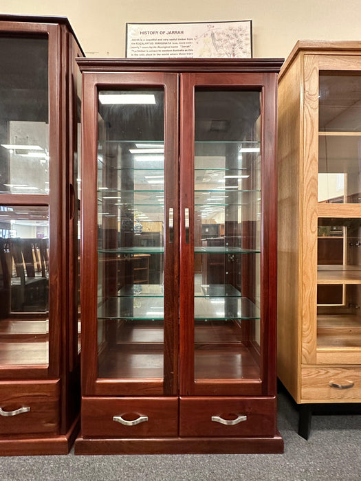 Jarrah Donnelly Display Cabinet (2Dr/2Drw) - Direct Furniture Warehouse