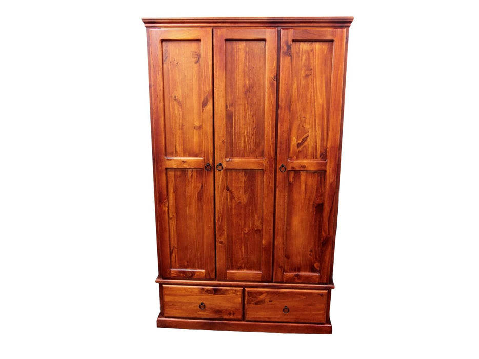 Jason 3Dr/2Drw Wardrobe (Black Ring Handle) - Direct Furniture Warehouse
