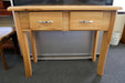 Oak Donnelly 2 Drw Hall Table - Direct Furniture Warehouse